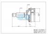 HDK FU-028A44 ШРУС внешн с кольцом ABS Subaru