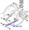 HANSE HR802101 Сайлентблок нижней продольной тяги задней подвески