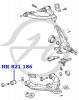 HANSE HR821186 Сайлентблок нижнего рычага передней подвески
