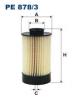 FILTRON PE878/3 Фильтр топливный IVECO DAILY 2.3D-3.0D 06-