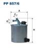 FILTRON PP8576 Фильтр топливный FILTRON PP857/6 NISSAN PATHFINDER /NAVARA `05-