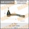 MASUMA ME-K207R Наконечник рулевой тяги Masuma ME-K207R  HYUNDAI, KIA/ TUCSON, SPORTAGE  RH
