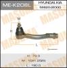 MASUMA ME-K208L Наконечник рулевой тяги Masuma ME-K208L  HYUNDAI, KIA/ TUCSON, SPORTAGE  LH