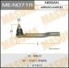 MASUMA ME-N071R Наконечник рулевой тяги Masuma  MICRA/ K12E  RH