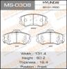 MASUMA MS-0308 Колодки  дисковые Masuma  KIA/SPORTAGE/V2000, V2700 front   (1/12)