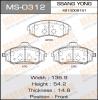 MASUMA MS-0312 Колодки  дисковые Masuma  SSANG YONG/REXTON/V2300, V2800, V2900, V3200 front   (1/12)
