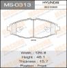MASUMA MS-0313 Колодки  дисковые Masuma  DAEWOO/MATIZ/V800, V1000 front   (1/12)