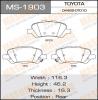 MASUMA MS-1903 Колодки  дисковые Masuma  VENZA/ AGV1#, GGV1#) rear   (1/12)