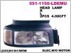 DEPO 551-1150R-LDEMU Фара головного света с электромотором и поворотником правая