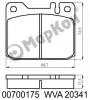 MARKON 00700175 КОЛОДКИ ТОРМОЗНЫЕ