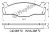 MARKON 03000170 КОЛОДКИ ТОРМОЗНЫЕ