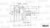 MILES GA20014 ШРУС AUDI 80/90/COUPE 1.6-2.0 86-96 нар.   GA20014
