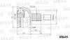 MILES GA20022 ШРУС MILES GA20022 ШРУС AUDI A3/VW G4/SKODA OCTAVIA 1.4-1.9D 96-05 нар.
