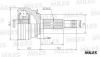 MILES GA20076 ШРУС DAEWOO LANOS 1.4-1.5 97- нар. (-ABS) GA20076