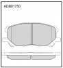 ALLIED NIPPON ADB01750 Колодки передние