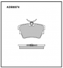 ALLIED NIPPON ADB0874 Тормозные колодки дисковые