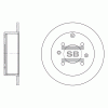 SANGSIN SD1047 Диск тормозной задний