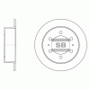 SANGSIN SD3026 Тормозной диск задний