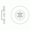 SANGSIN SD4008 Диск тормозной передний