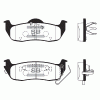 SANGSIN SP1512 Колодки тормозные JEEP COMMANDER 3.0-5.8 05-/GRAND CHEROKEE 2.7-5.7 00- задние