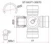 SAT ST0437135070 Крестовина кардана RR TY LCR UZJ100, Surf #185, Dyna 150/200 LY1##/21#, BU2## (RR)