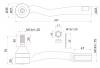 SAT ST4504629365 Наконечник рулевой  TOYOTA AVENSIS 00- RH