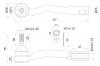 SAT ST4504729125 Наконечник рулевой  TOYOTA AVENSIS 00- LH