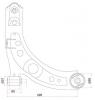 SAT ST48068B1080 Рычаг нижний TOYOTA PASSO 04- RH