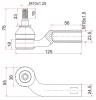 SAT STBP4L32280 Наконечник рулевой, RH, Mazda 3