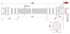 SAT STMB857550 Шланг тормозной FR MMC DELICA TRUCK 94-99/L200 94-07/PAJERO/JR/MONTERO 90-96 внутр L=180 LH=RH