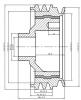 SAT STME202491 ST-ME202491_Шкив коленвала MITSUBISHI PAJERO LHD 4M40 94-00