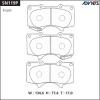 ADVICS SN119P (SUMITOMO-ЯП.) КОЛОДКИ ТОРМОЗНЫЕ