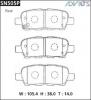 ADVICS SN505P Дисковые тормозные колодки ADVICS
