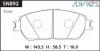 ADVICS SN892 ДИСКОВЫЕ ТОРМОЗНЫЕ КОЛОДКИ