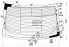 XYG BR9-09 RW/H/X Стекло заднее с обогревом SUBARU LEGACY 09- 4D