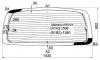XYG DB08482 RW/H/X Стекло заднее (крышка багажника) с обогревом FORD WINDSTAR MINI VAN 95-