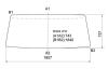 XYG FE400 LFW Стекло лобовое в резинку MITSUBISHI CANTER WIDE TRUCK 85-