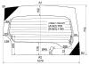 XYG J100G-1 RW/H/X Стекло заднее (крышка багажника) с обогревом DAIHATSU TERIOS/TOYOTA CAMI 97-06