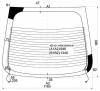 XYG KE101-HBK RW/H/X Стекло заднее (крышка багажника) с обогревом TOYOTA COROLLA 5D LBK 92-97