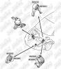 JIKIU BE23003 Карт.подушки ДВС JIKIU MR491527 CEDIA /CS5 LH,A/T
