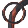 SKYWAY S01102001 Оплетка руля L Skyway Eco Wood 1 кожа (2 подушечки) дерево перфорация черно-коричневая