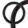 SKYWAY S01102021 Оплетка на руль L SKYWAY эко-кожа, черный (с оранжевой строчкой ECO)