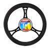 SKYWAY S01102173 Оплетка руля M Skyway Eco кожа перфорированная красная строчка черная