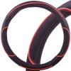 SKYWAY S01102337 Оплетка на руль L SKYWAY эко-кожа, черный (с красной полоской)