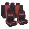 SKYWAY S01301151 Чехлы автомобильные вельвет черный/красный SKYWAY (FORSAGE) (9 шт.)