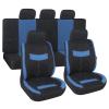 SKYWAY S01301152 Чехлы автомобильные вельвет черный/синий SKYWAY (FORSAGE) (9 шт.)
