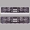 SKYWAY S04102001 Рамка под номер SKYWAY (пластмассовая с защёлкой (без надписи) полированная Белая)