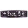 SKYWAY S04102004 Рамка под номер SKYWAY (пластмассовая с защелкой Золото с цветным флагом Russia рельеф.)