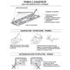 SKYWAY S04102004 Рамка под номер SKYWAY (пластмассовая с защелкой Золото с цветным флагом Russia рельеф.)