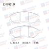 DOUBLE FORCE DFP019 Колодка тормозная дисковая